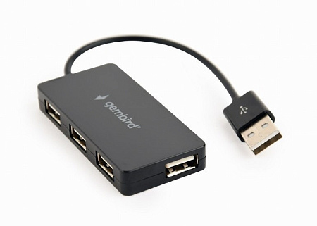 USB-концентратор Gembird UHB-U2P4-04, Чёрный