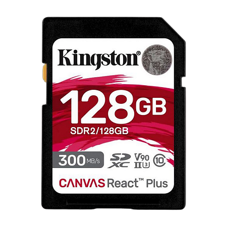 Карта памяти Kingston Canvas React Plus, 128Гб (SDR2/128GB)