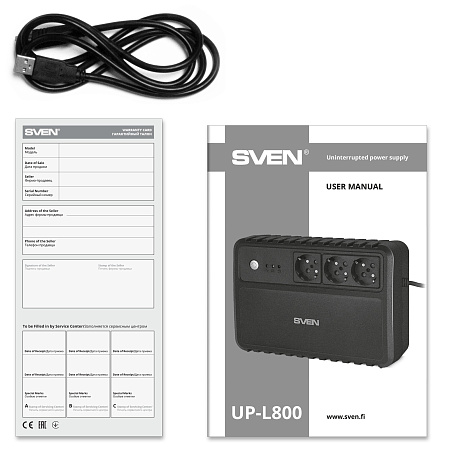 ИБП SVEN UP-L800 / AVR / 800VA /400W ИБП SVEN UP-L800 / AVR / 800VA /400W