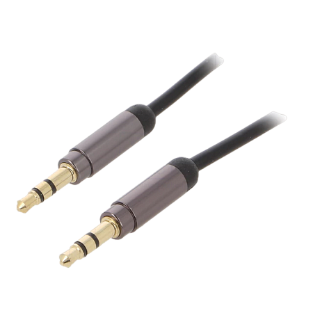 Аудио адаптер Cablexpert CCAP-444-0.75M, 3.5mm 3-pin (M) - 3.5mm 3-pin (M), 0,75м, Чёрный