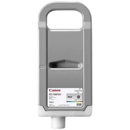 Картридж чернильный Canon PFI-706PGY, 700мл, Фото Серый,бумага ,чернила, Opc, тонер, dvd, duracell, батарейки