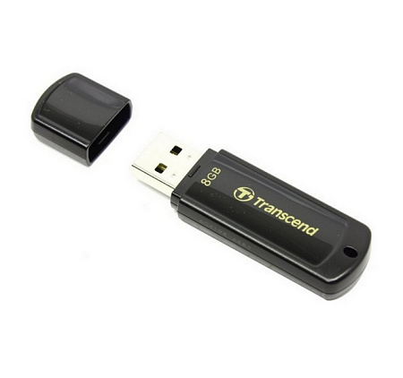 USB Flash накопитель Transcend JetFlash 350, 8Гб, Чёрный
