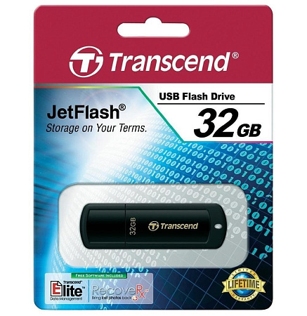 USB Flash накопитель Transcend JetFlash 350, 32Гб, Чёрный