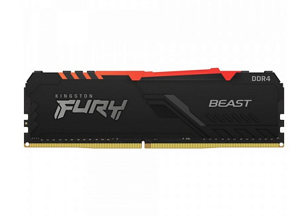 Оперативная память Kingston FURY Beast RGB, DDR4 SDRAM, 3200 МГц, 8Гб, KF432C16BBA/8