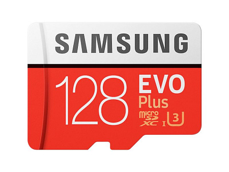 Карта памяти Samsung EVO Plus MicroSD, 128Гб (MB-MC128KA/RU)