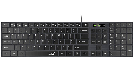 Клавиатура и мышь Genius SlimStar C126, Проводное, Чёрный
