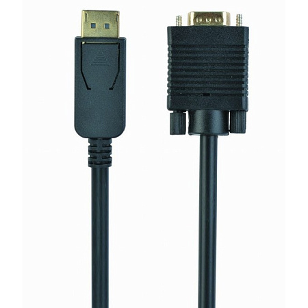 Видео кабель Cablexpert CCP-DPM-VGAM-6, DisplayPort (M) - VGA D-Sub (M), 1,8м, Чёрный
