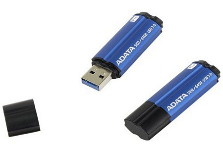 USB Flash накопитель ADATA S102 Pro, 64Гб, Синий