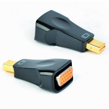 Видеоадаптер Cablexpert A-mDPM-VGAF-01, MiniDP (M) - VGA D-Sub, 1м, Чёрный