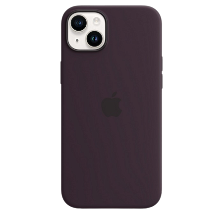 Чехол Apple iPhone 14 Plus Silicone Case with MagSafe, Чёрно-фиолетовый