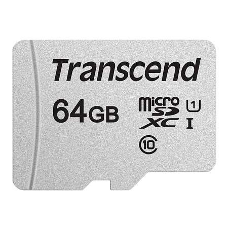 Карта памяти Transcend MicroSDXC Class 10, 64Гб (TS64GUSD300S)