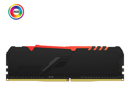 Оперативная память Kingston FURY Beast RGB, DDR4 SDRAM, 3200 МГц, 8Гб, KF432C16BBA/8