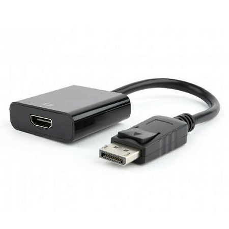 Видеоадаптер Cablexpert AB-DPM-HDMIF-002, DisplayPort (M) - HDMI (F), 0,1м, Чёрный