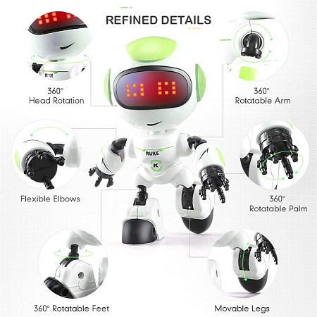 Радиоуправляемая игрушка JJRC Robot R8, Белый/Зелёный