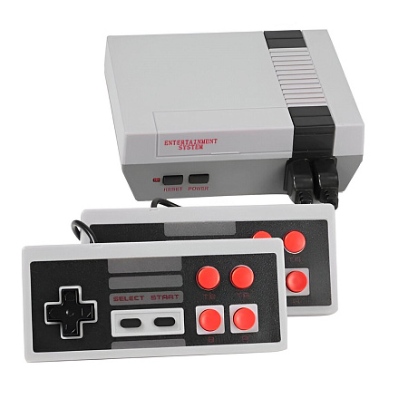 Retro Game Console (HDMI, Build-In 621 Games, 2 controllers) Classic Grey