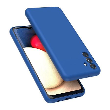 Helmet Case Liquid Silicone Samsung A14, Blue