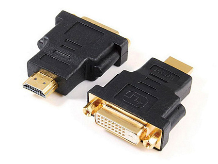 Видеоадаптер Cablexpert A-HDMI-DVI-3, HDMI (M) - DVI-D (F), 0,1м, Чёрный