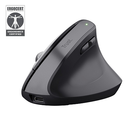 Эргономичная беспроводная мышь Trust Bayo+ / 2.4GHz/ Bluetooth/ Black Эргономичная беспроводная мышь Trust Bayo+ / 2.4GHz/ Bluetooth/ Black