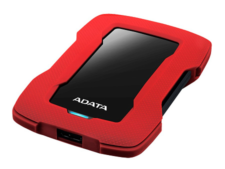 Внешний портативный жесткий диск ADATA HD330, 2 ТБ, Красный (AHD330-2TU31-CRD)
