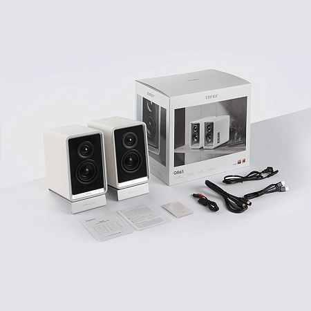 Hi-Res аудио система Edifier QR65 with GaN charger 65w / 2x35W / Bluetooth / RGB / White Hi-Res аудио система Edifier QR65 with GaN charger 65w / 2x35W / Bluetooth / RGB / White