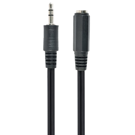 Аудиокабель Cablexpert CCA-423-2M, 3.5mm 3-pin (F) - 3.5mm 3-pin (M), 2м, Чёрный