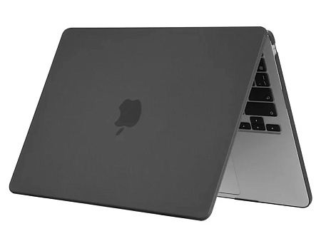 Чехол для ноутбука Tech Protect Smartshell Macbook Air 13 (2022), 13.6", Поликарбонат, Матовый чёрный