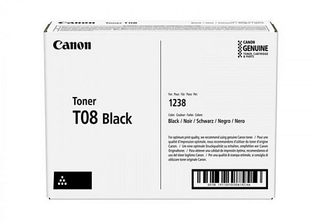 Тонер-картридж Canon T08 Black, для i-Sensys X 1238i