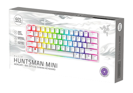 Gaming Keyboard Razer Huntsman Mini, Mechanical, 60% Form Factor, Optical Clicky SW, Aluminum, Doubl