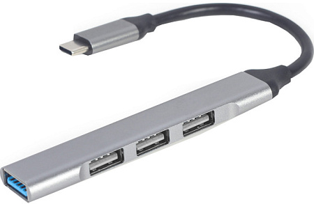 USB-концентратор Gembird UHB-CM-U3P1U2P3-02, Серебристый