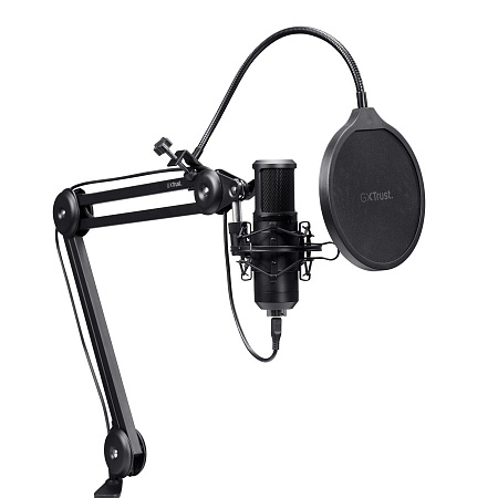 Стриминговый микрофон с регулируемым кронштейном Trust GXT 270 Emita II+/ USB A-С Стриминговый микрофон с регулируемым кронштейном Trust GXT 270 Emita II+/ USB A-С