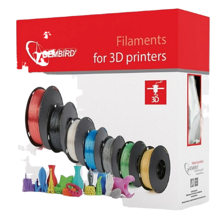 Нить для 3D-принтера Gembird 3DP-ABS1.75-01-TR, ABS, Прозрачный , 1.75 мм, 1кг