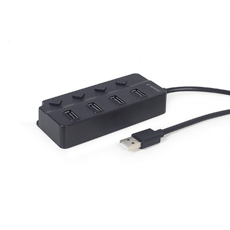 USB-концентратор Gembird UHB-U2P4P-01, Чёрный
