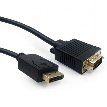 Видео кабель Cablexpert CCP-DPM-VGAM-5M, DisplayPort (M) - VGA D-Sub (M), 5м, Чёрный
