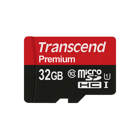 Карта памяти Transcend microSDHC Class 10, 32Гб (TS32GUSDCU1)