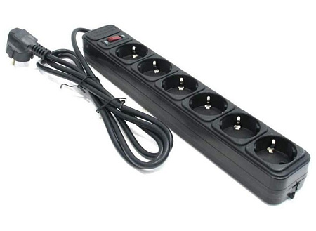 Surge Protector   6 Sockets,  4.5m, Ultra Power, black, UP6-B-15PPB