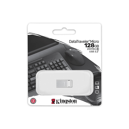 Флеш-накопитель USB Kingston DataTraveler Micro G2/ 128ГБ/ 200 MB/s