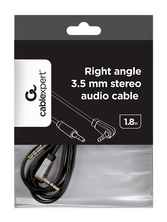 Аудиокабель Cablexpert CCAP-444L-6, 3.5mm 3-pin (M) - 3.5mm 3-pin (M), 1,8м, Чёрный