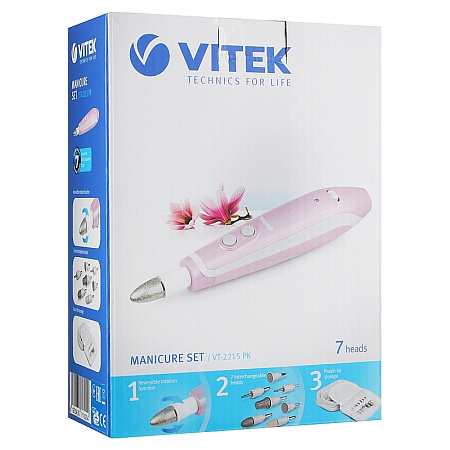 Аппарат для маникюра VITEK VT-2215BK, Розовый