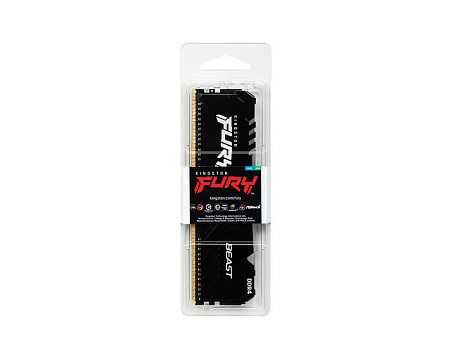 Оперативная память Kingston FURY Beast RGB, DDR4 SDRAM, 3200 МГц, 16Гб, KF432C16BB1A/16