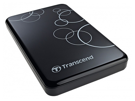 Внешний портативный жесткий диск Transcend StoreJet 25A3, 1 ТБ, Чёрный (TS1TSJ25A3K)