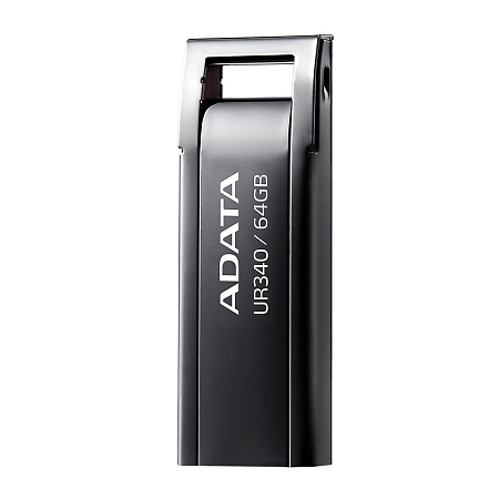 USB Flash накопитель ADATA UR340, 64Гб, Чёрный