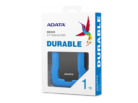 Внешний портативный жесткий диск ADATA HD330, 1 ТБ, Синий (AHD330-1TU31-CBL)