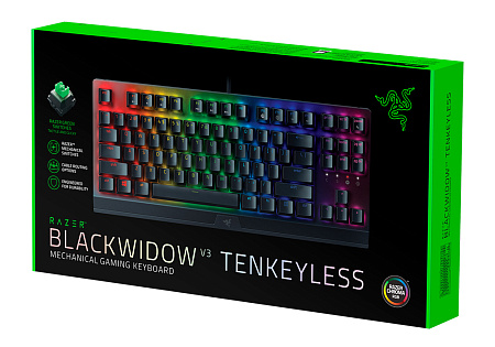 Клавиатура RAZER Blackwidow V3 Tenkeyless, Проводное, Чёрный