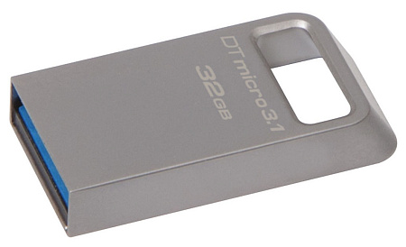 USB Flash накопитель Kingston DataTraveler Micro 3.1, 32Гб, Серебристый