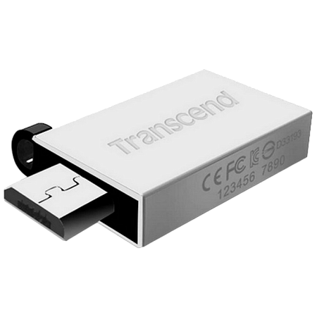USB Flash накопитель Transcend JetFlash 380, 8Гб, Серебристый