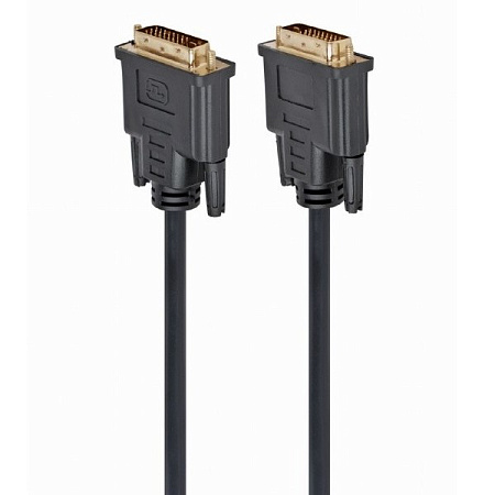 Видео кабель Cablexpert CC-DVI2-BK-6, DVI-D (M) - DVI-D (M), 1,8м, Чёрный