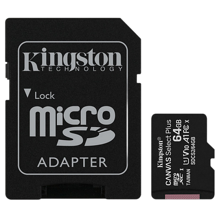 Карта памяти Kingston Canvas Select+, 64Гб (SDCS2/64GB)