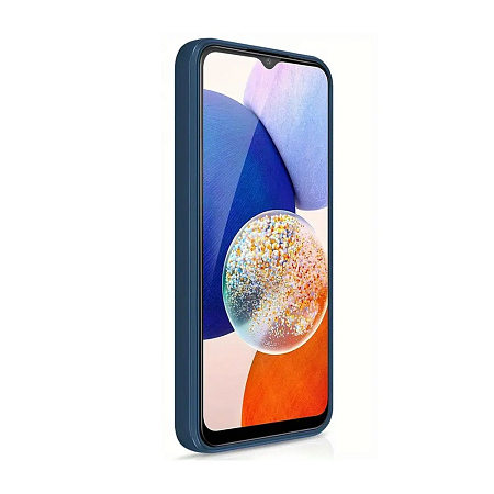 Helmet Case Liquid Silicone Samsung A05S, Blue