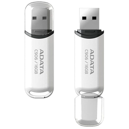USB Flash накопитель ADATA C906, 16Гб, Белый