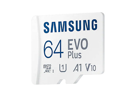Карта памяти Samsung EVO Plus MicroSD, 64Гб (MB-MC64KA/APC)